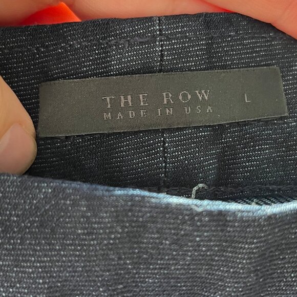 THE ROW STRATTON STRETCH DENIM CROPPED HIGH RISE LEGGINGS L - Picture 6 of 6